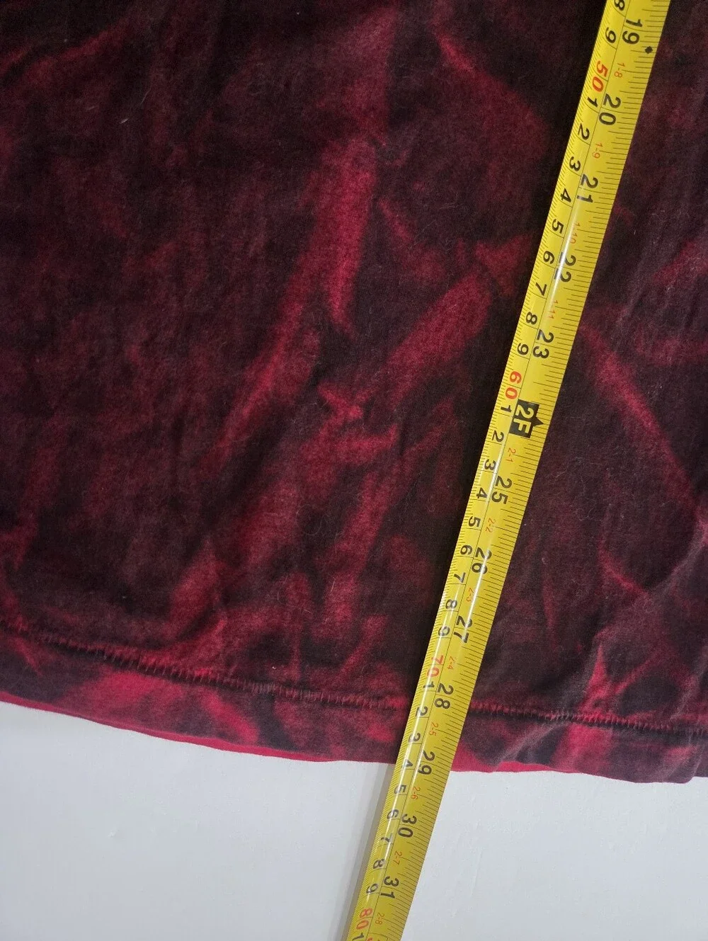 True Religion Maroon Red Tie-Dye Logo Short Sleeve Tee Sz.XXL